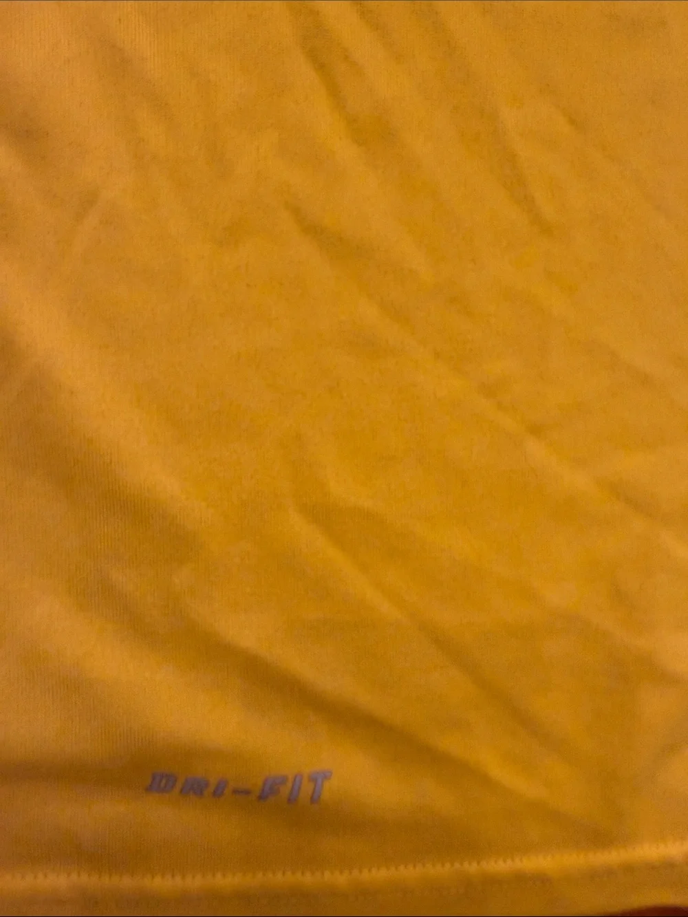 Nike Yellow Short Sleeve Performance Tee with Silver Swoosh xxl